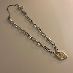 Melania Clara Necklace mix metal silver gold